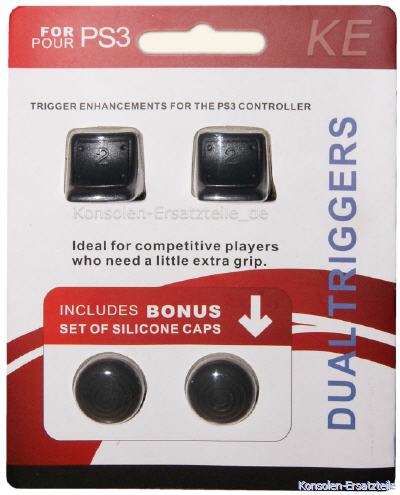 PS3 controller grips, PS3 controller caps, Dual Triggers PS3 Controller, PS3 Trigger Control Caps, PS3 Controller Trigger Caps, PS3 Trigger Caps, PS3 Silicone Caps, PS3 Thumb Grips