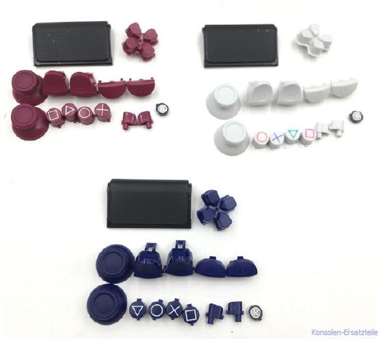 Tastenset PS4 Slim Pro Controller Trigger Button Set, PS4 Pro Controller Trigger Button, PS4 Slim Knöpfe L1 L2 R1 R2, PS4 Tasten, PS4 Ersatztasten, PS4 Tastenfedern, PS4 Ersatzteile für PS4 Dualshock 4 Controller Pro Slim, Controller 4. Generation, Controller 5. Generation, JDS-040, JDS-055