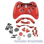 XBOX 360 Controller Gehäuse für Wireless Controller, Farbe rot glänzend metallisiert, xbox 360 controller case