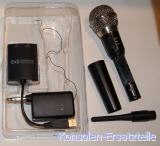 Karaoke Wireless Mikrofon inkl. Singstar Adapter für USB Anschluss an alle gängigen Konsolen