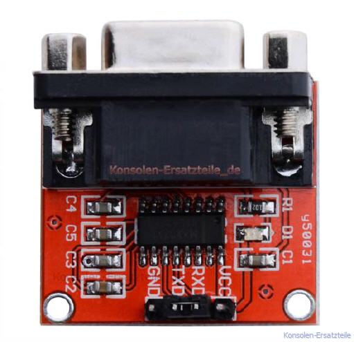 RS232 zu TTL Konverter, MAX3232CSE Converter, RS232 to TTL converter, seriell zu TTL Wandler, Schnittstellenwandler mit DB9 Anschluss