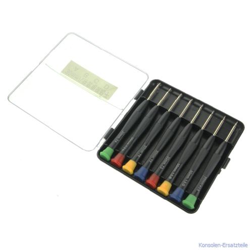 8-tlg. Werkzeugset für Handys, u.a. für apple iPhone 6 / 5 & 5S & 5C / iPhone 4 & 4S. Torx T3, T4, T5, T6, Kreuzschlitz, Pentagonal