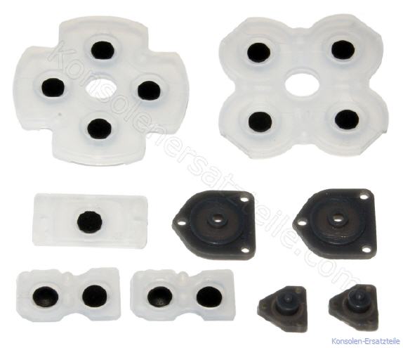 PS4 Controller Tastengummis, Tastenkontakte für PS4 Wireless Controller, PS4 Controller Ersatzteil, Kontaktgummis für Sony PS4 Wireless Controller, PS4 controller rubber pads, PS4 Rubberpads, PS4 Triggertasten, PS4 ABXY Start, Select