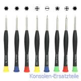 8-tlg. Werkzeugset für Handys, u.a. für apple iPhone 6 / 5 & 5S & 5C / iPhone 4 & 4S. Torx T3, T4, T5, T6, Kreuzschlitz, Pentagonal