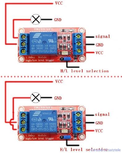 5V Relais Platine, 1Ch, 1 x Um, 250VAC/30VDC / 10A