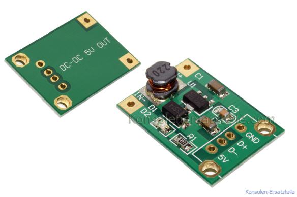 5V 500mA DC-DC Step-Up Spannungsregler In: 1,2-5 V